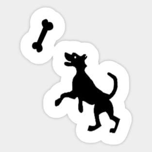 dog Bone followed Sticker